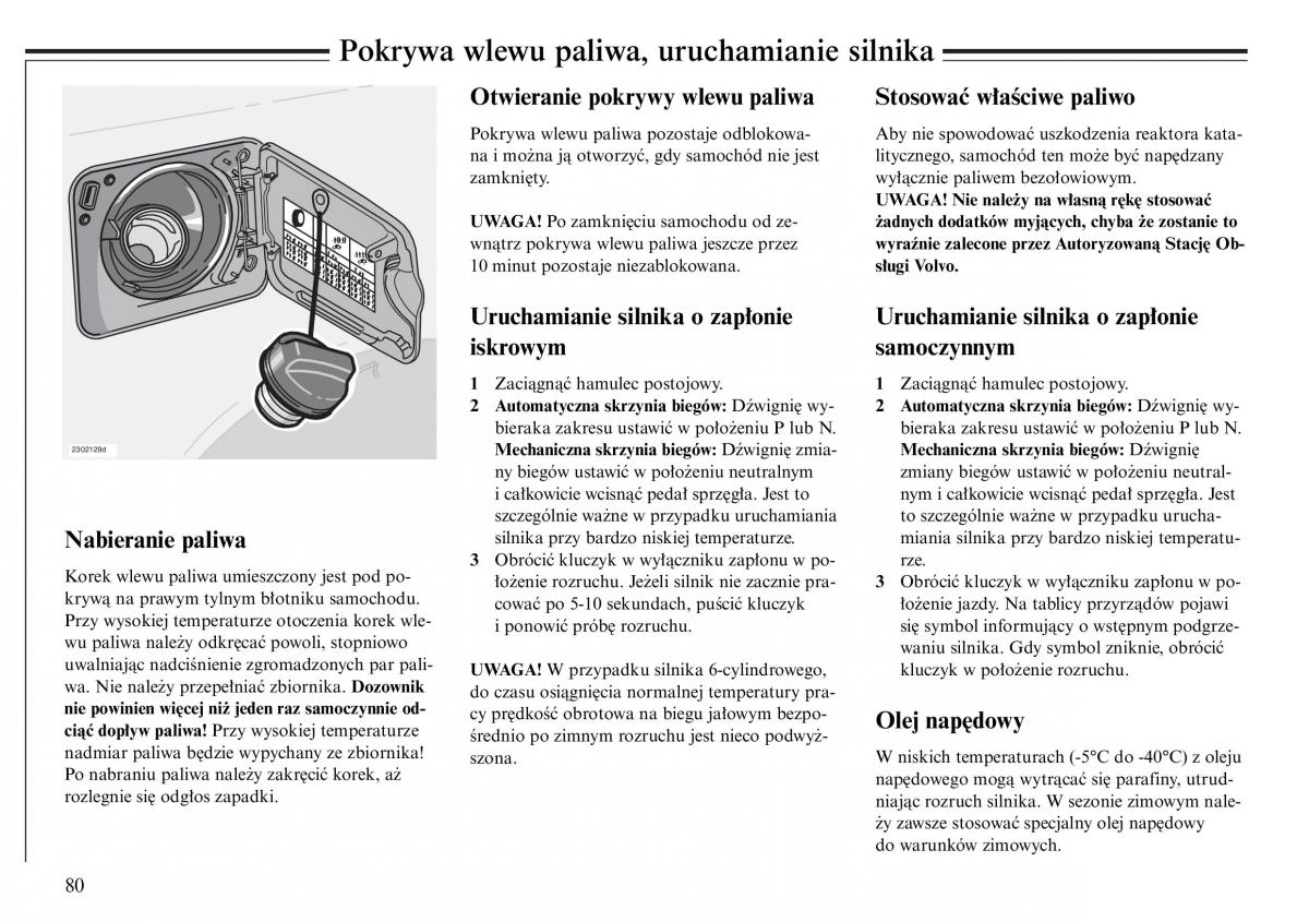 Volvo S80 I 1 instrukcja obslugi / page 82