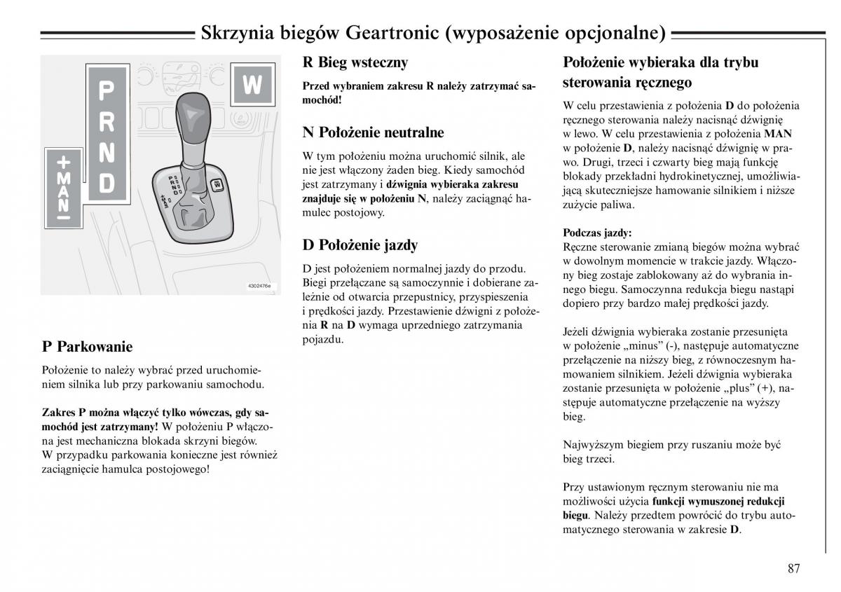 Volvo S80 I 1 instrukcja obslugi / page 89