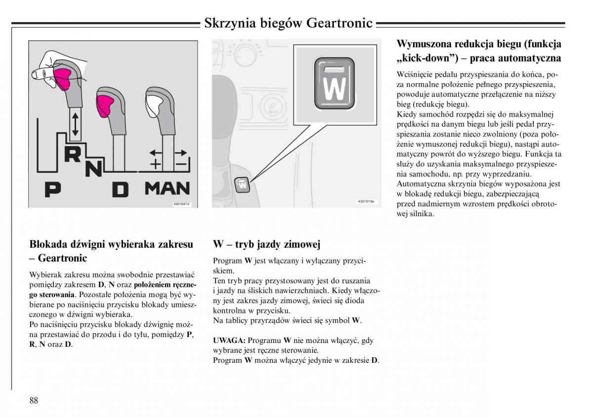 Volvo S80 I 1 instrukcja obslugi / page 90