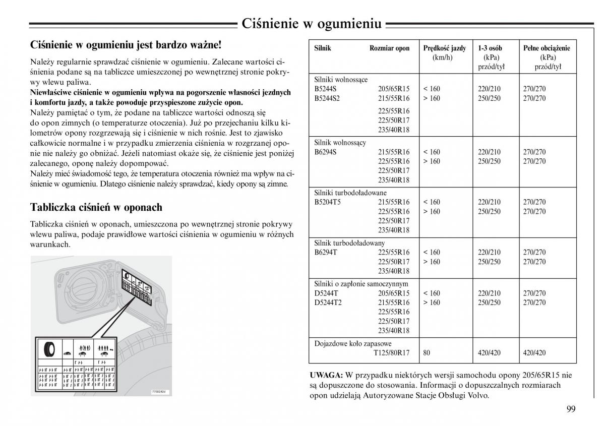 Volvo S80 I 1 instrukcja obslugi / page 101