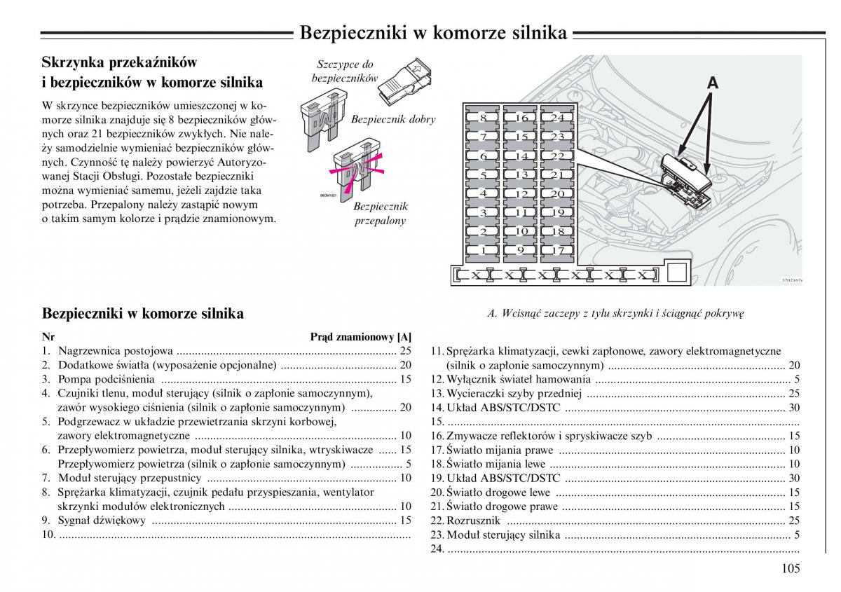 Volvo S80 I 1 instrukcja obslugi / page 107