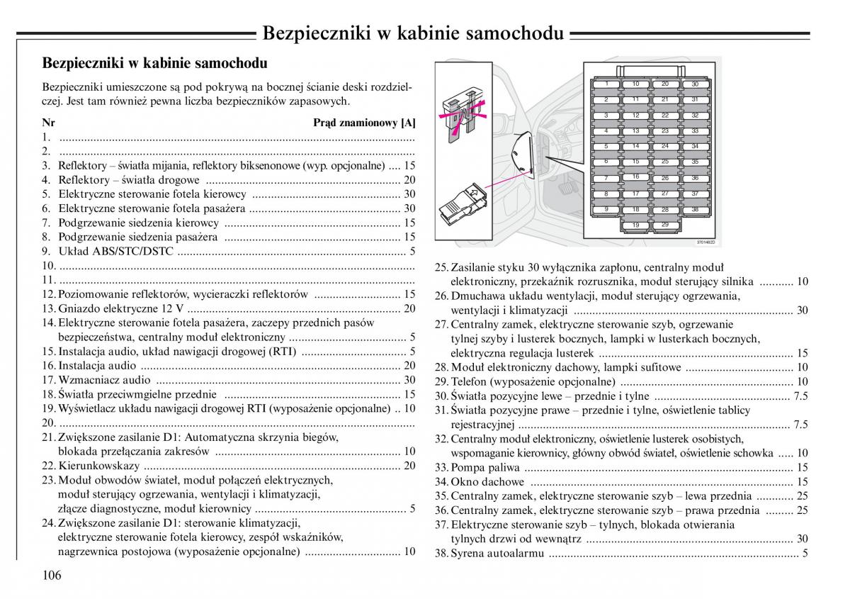 Volvo S80 I 1 instrukcja obslugi / page 108