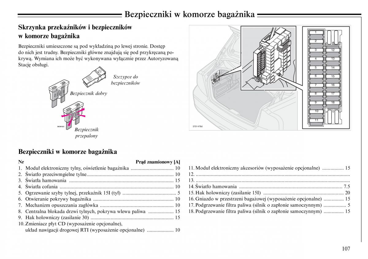 Volvo S80 I 1 instrukcja obslugi / page 109