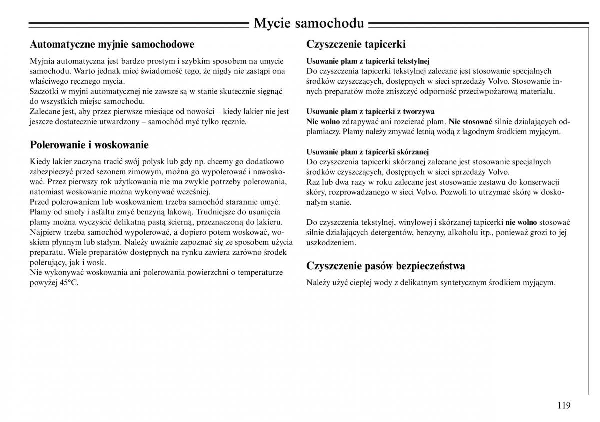 Volvo S80 I 1 instrukcja obslugi / page 121