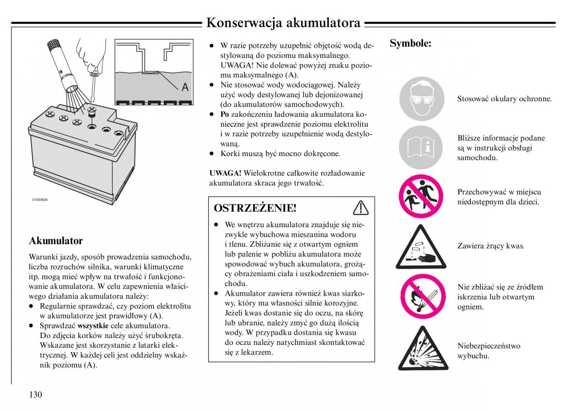 Volvo S80 I 1 instrukcja obslugi / page 132