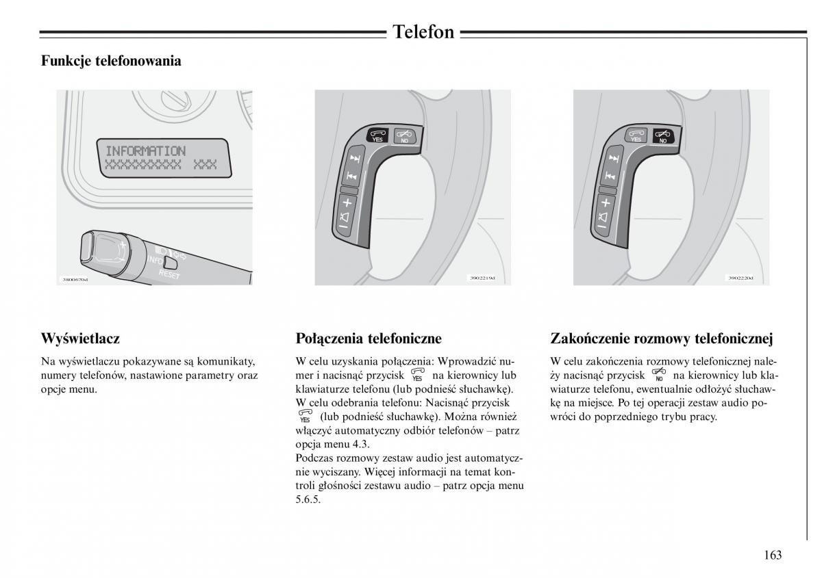 Volvo S80 I 1 instrukcja obslugi / page 165