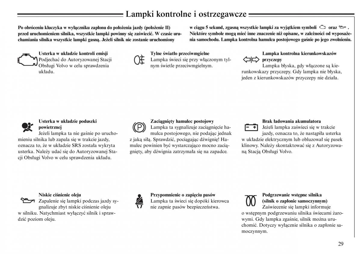 Volvo S80 I 1 instrukcja obslugi / page 31