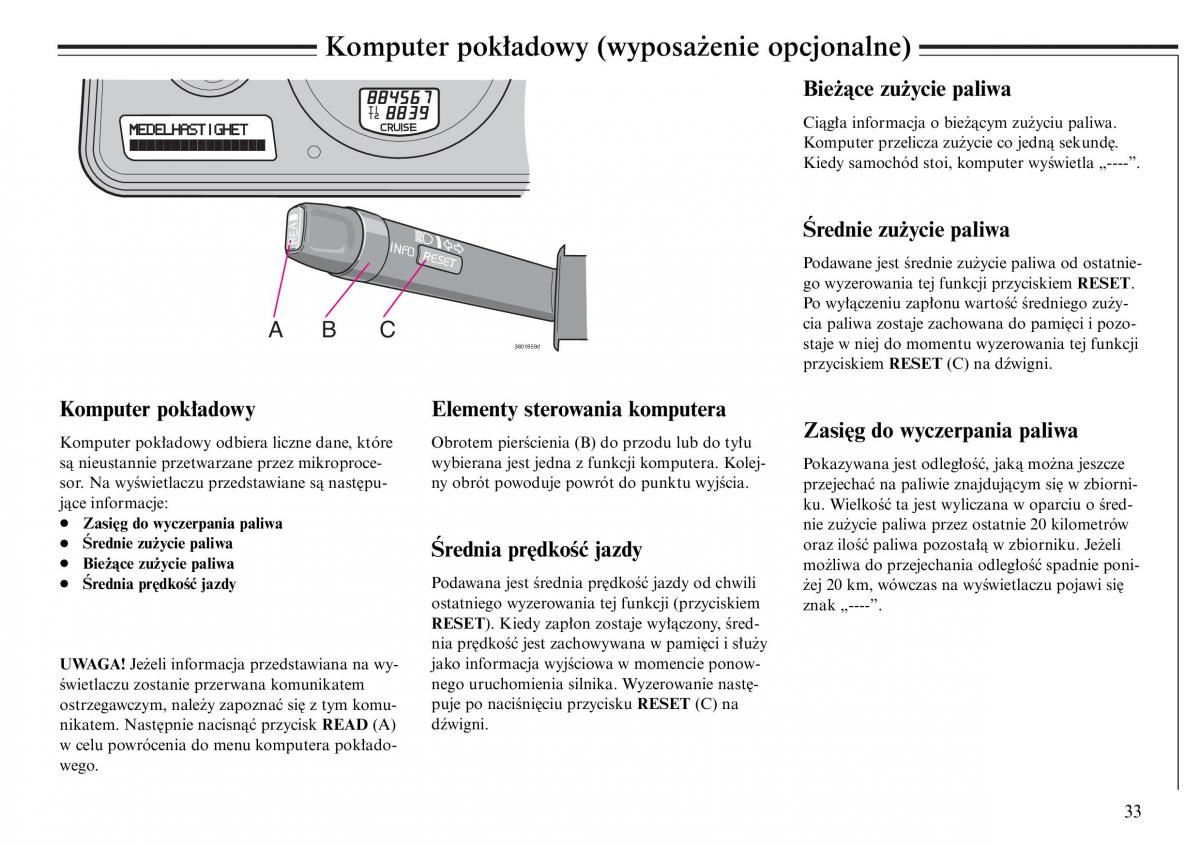 Volvo S80 I 1 instrukcja obslugi / page 35