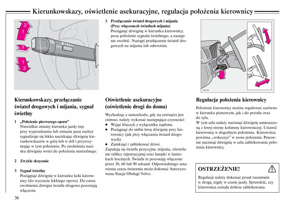 Volvo S80 I 1 instrukcja obslugi / page 38