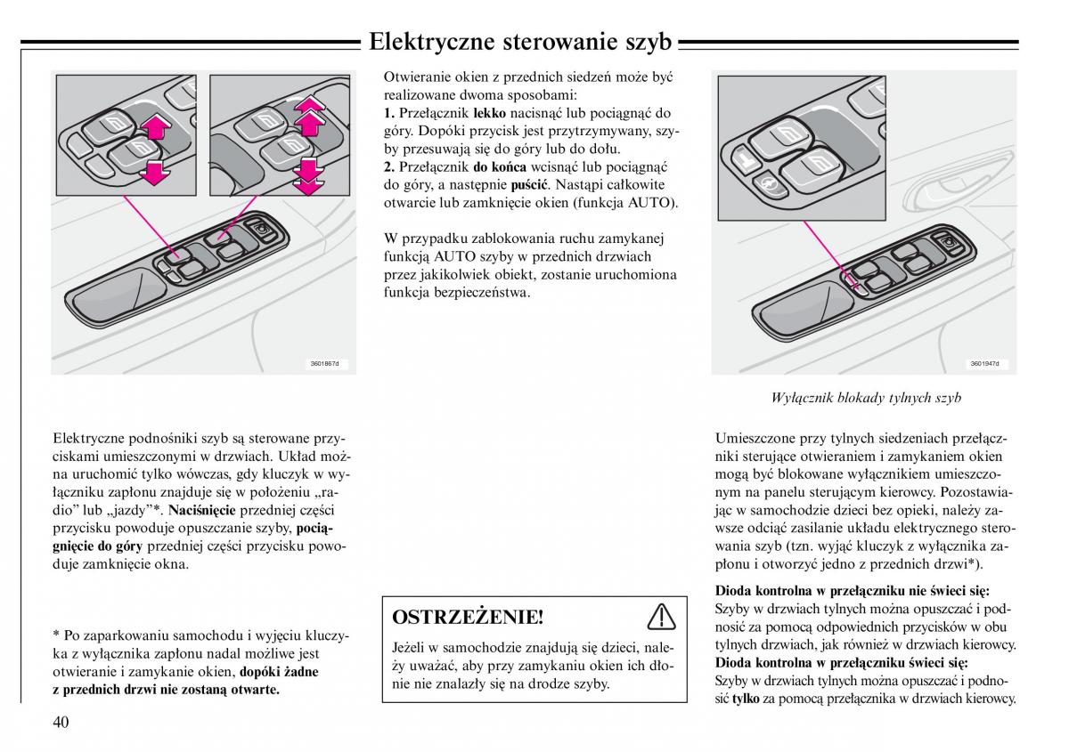 Volvo S80 I 1 instrukcja obslugi / page 42