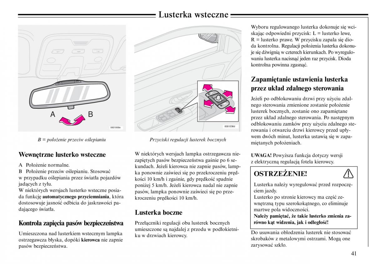 Volvo S80 I 1 instrukcja obslugi / page 43