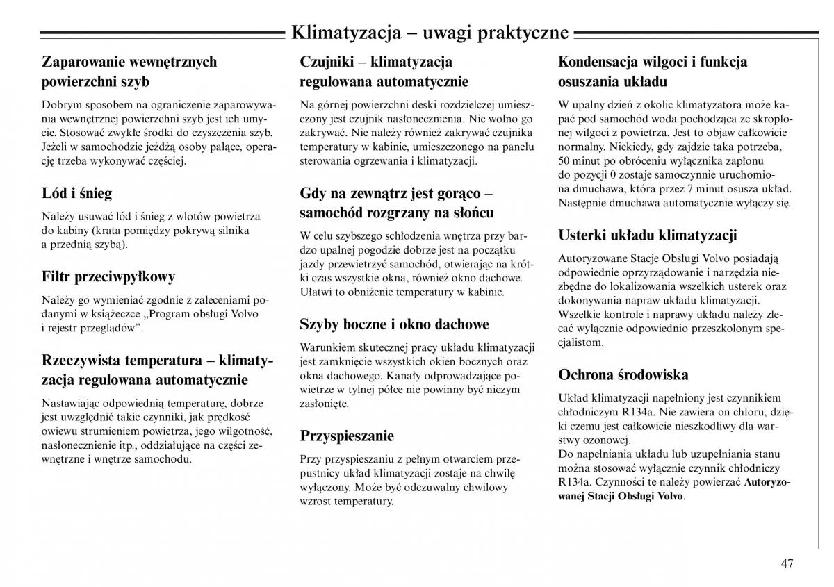 Volvo S80 I 1 instrukcja obslugi / page 49