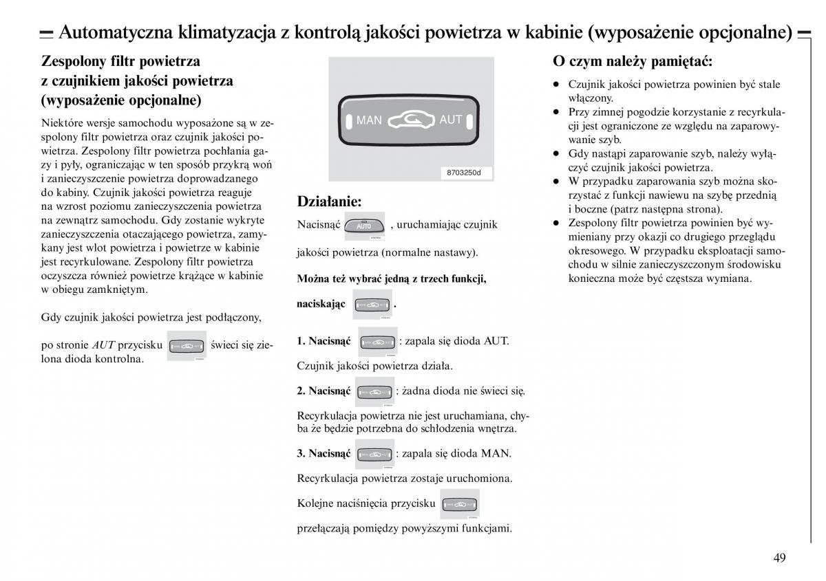 Volvo S80 I 1 instrukcja obslugi / page 51