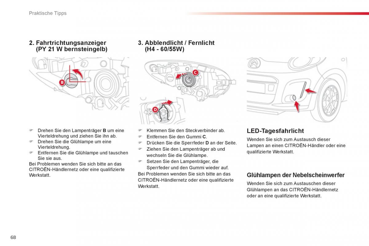 Citroen C1 I 1 Handbuch / page 70