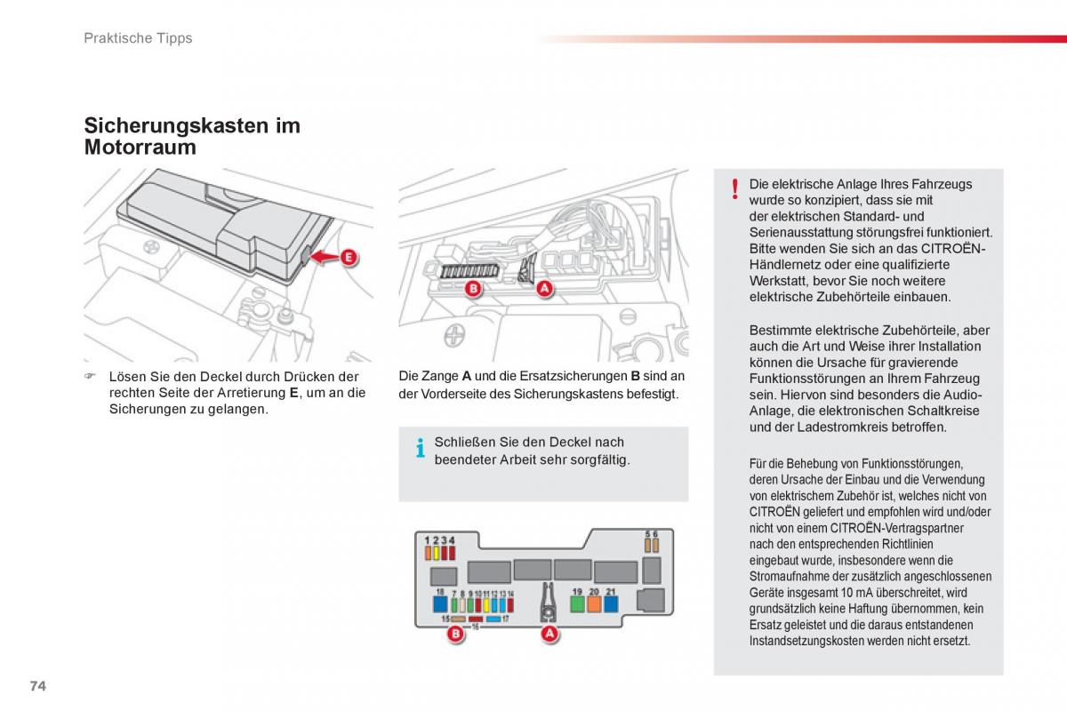 Citroen C1 I 1 Handbuch / page 76