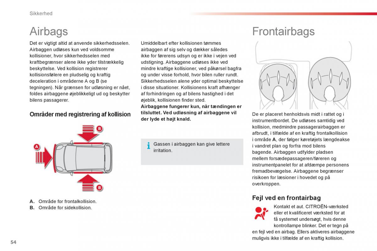 Citroen C1 I 1 Bilens instruktionsbog / page 56