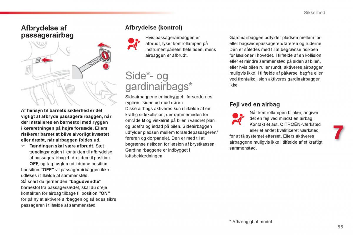 Citroen C1 I 1 Bilens instruktionsbog / page 57