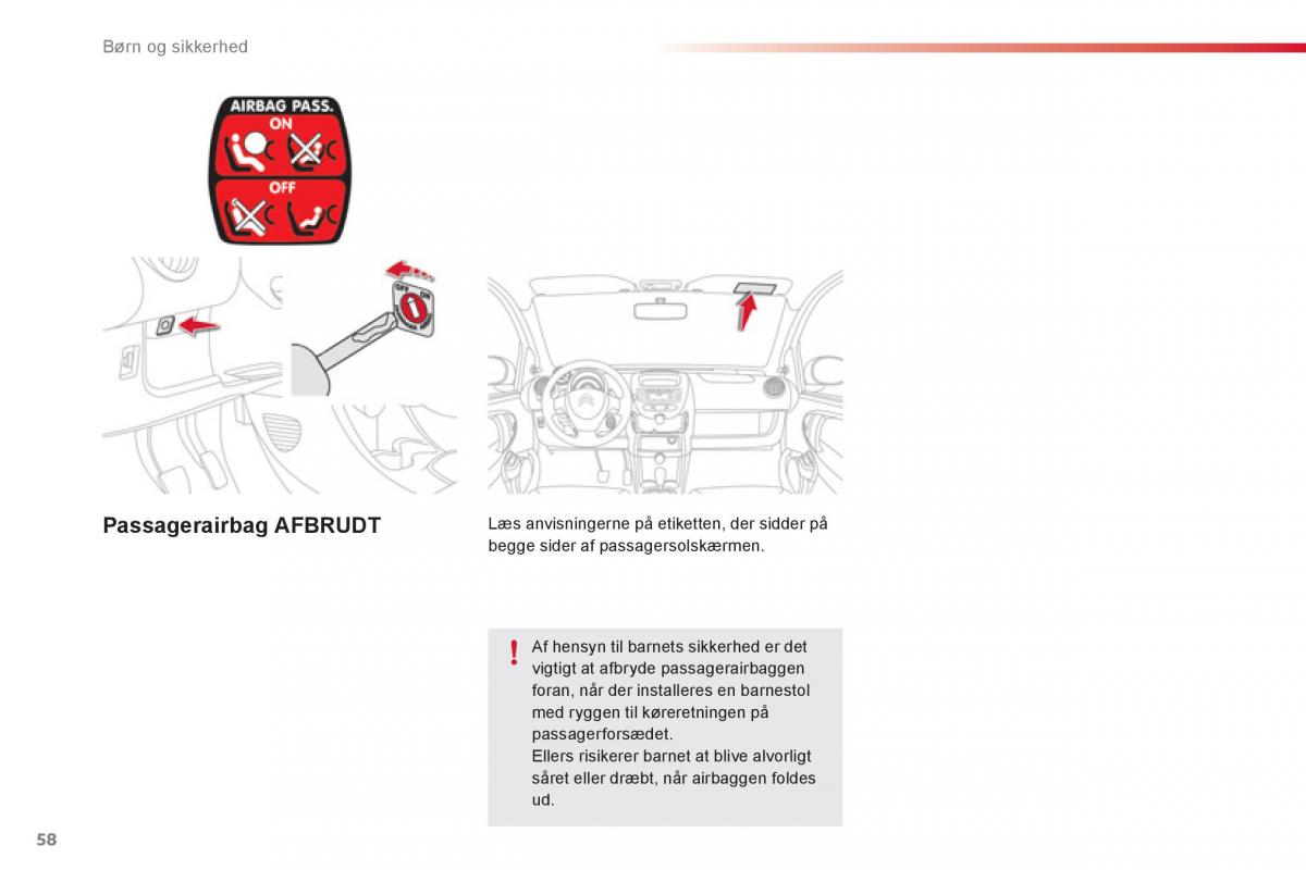 Citroen C1 I 1 Bilens instruktionsbog / page 60