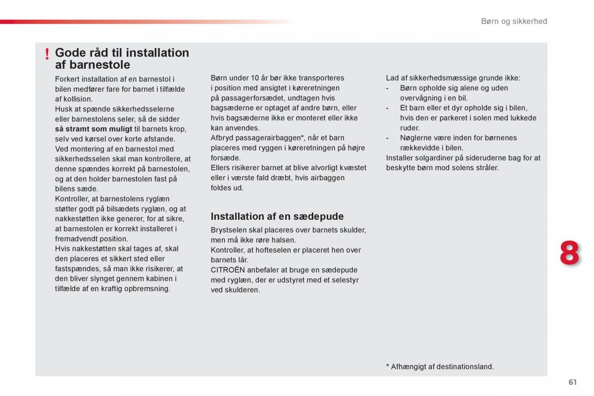 Citroen C1 I 1 Bilens instruktionsbog / page 63