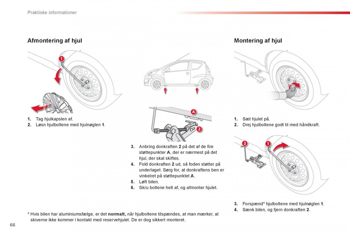 Citroen C1 I 1 Bilens instruktionsbog / page 68