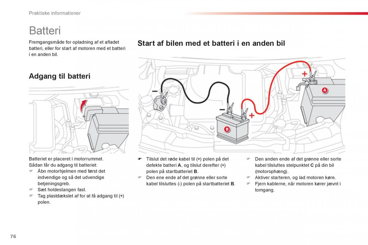 Citroen C1 I 1 Bilens instruktionsbog / page 78