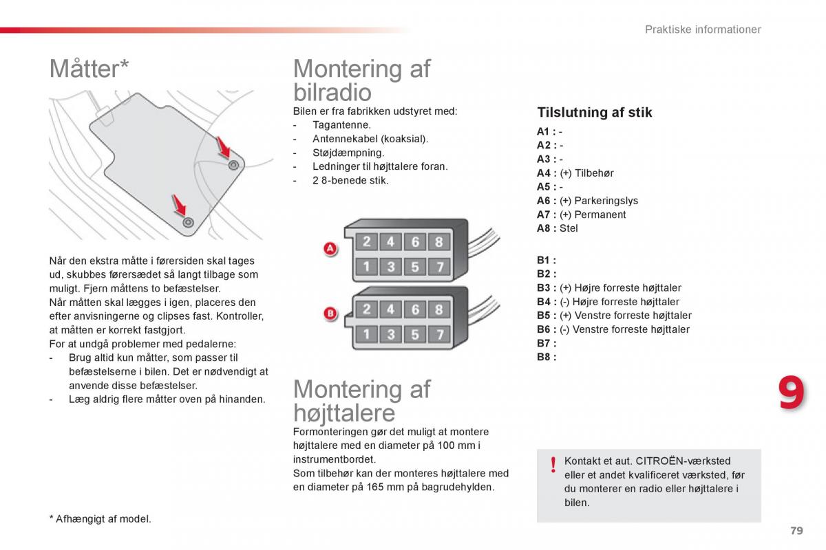 Citroen C1 I 1 Bilens instruktionsbog / page 81