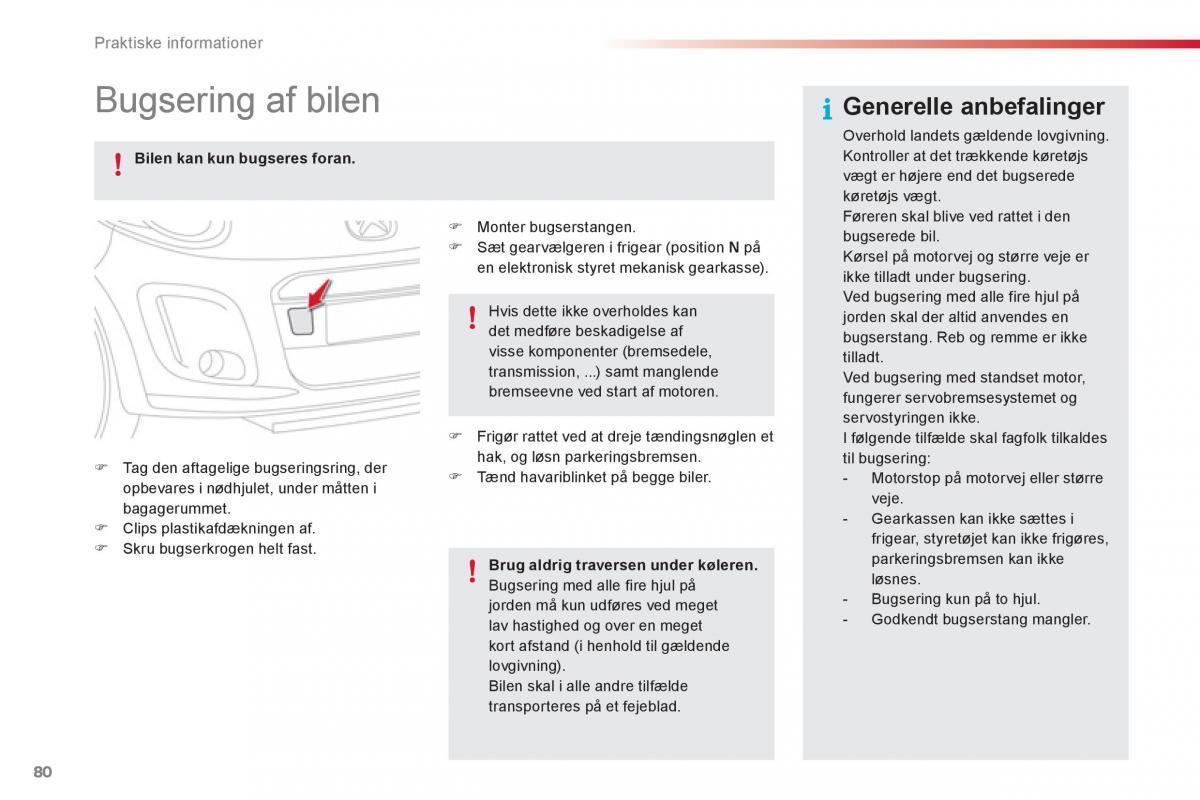 Citroen C1 I 1 Bilens instruktionsbog / page 82