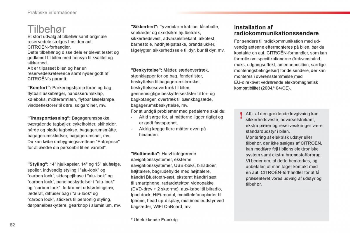 Citroen C1 I 1 Bilens instruktionsbog / page 84