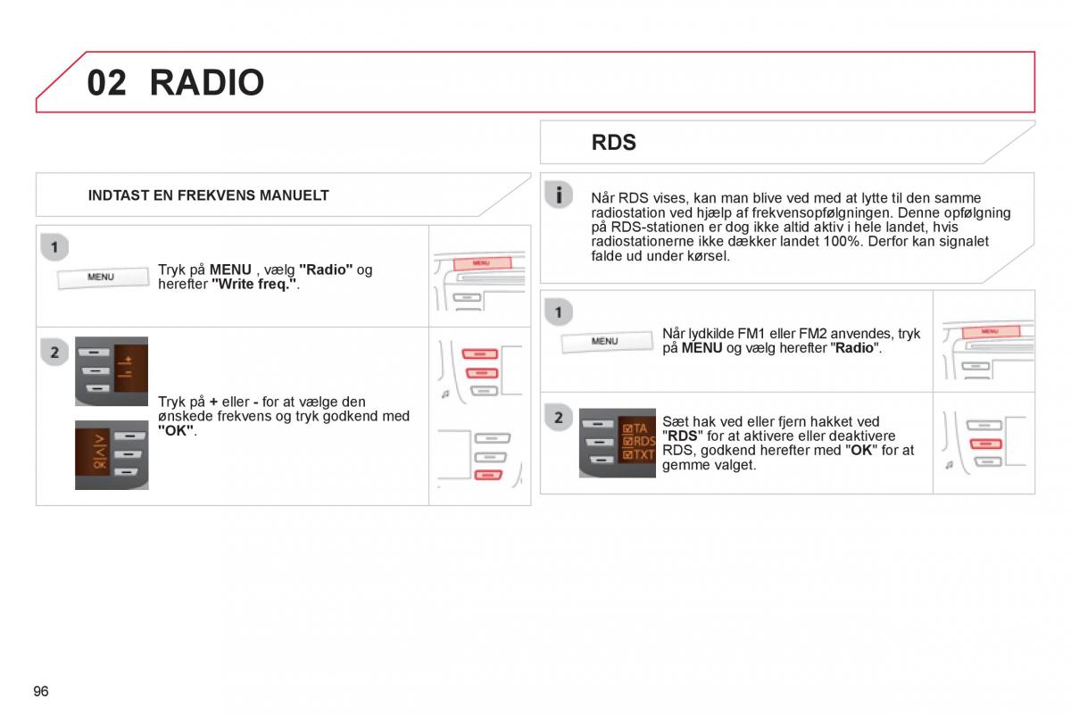 Citroen C1 I 1 Bilens instruktionsbog / page 98