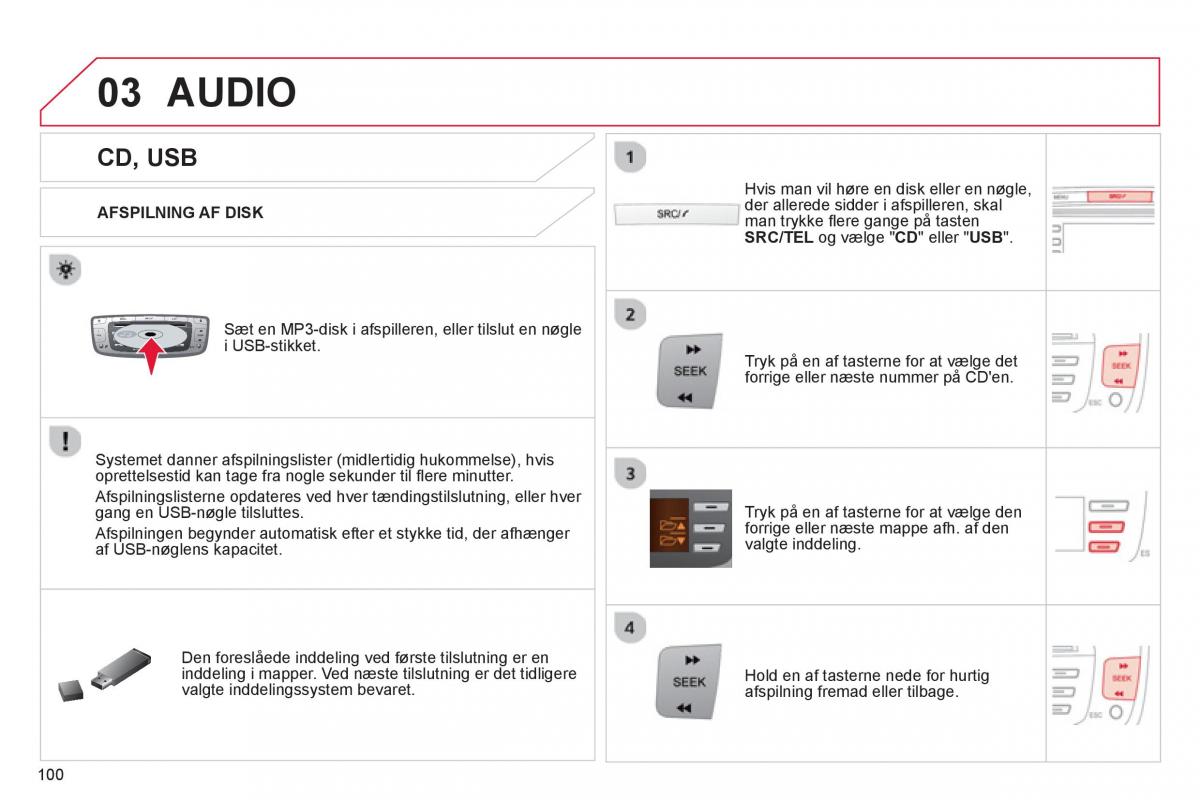 Citroen C1 I 1 Bilens instruktionsbog / page 102