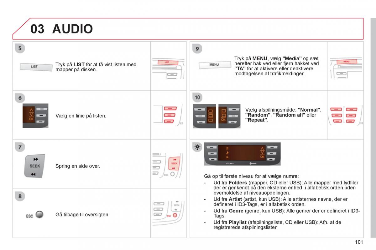 Citroen C1 I 1 Bilens instruktionsbog / page 103