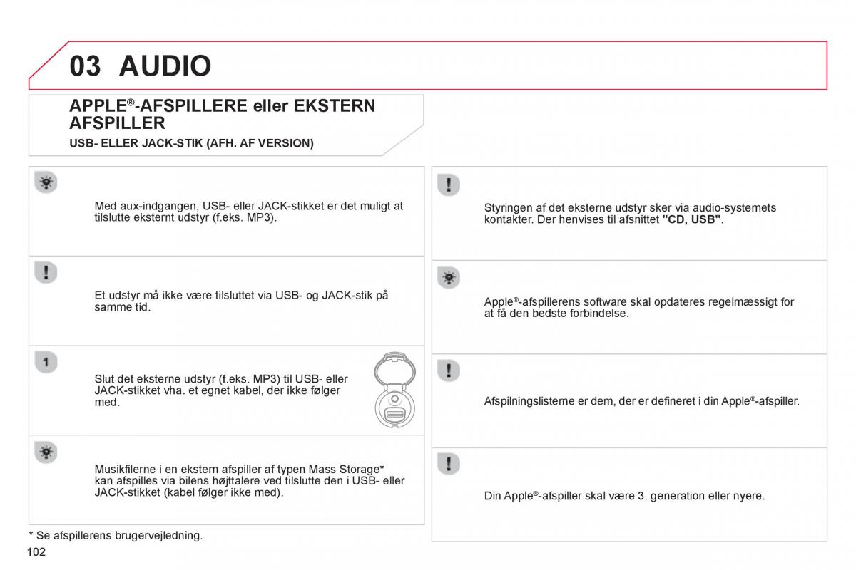 Citroen C1 I 1 Bilens instruktionsbog / page 104