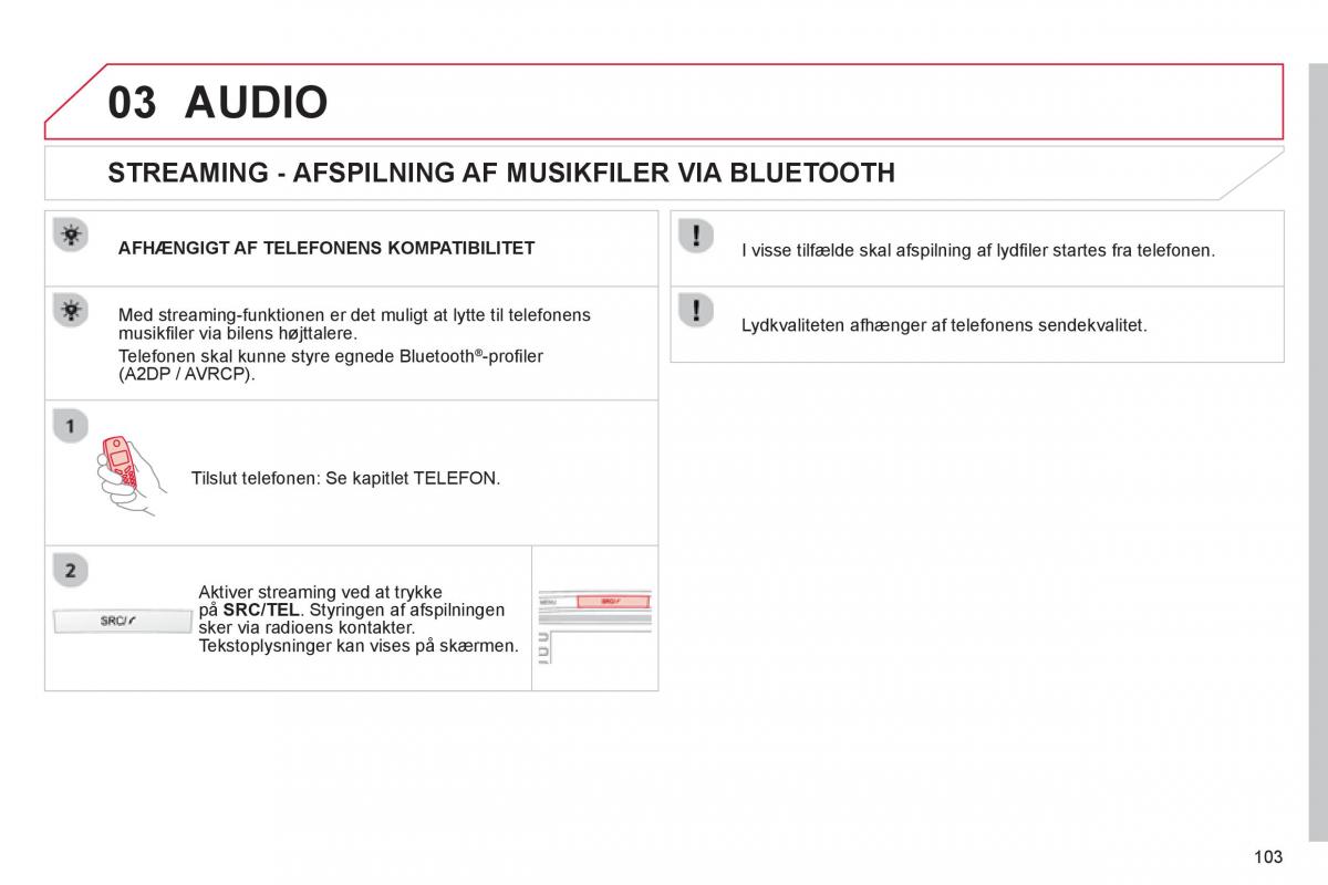 Citroen C1 I 1 Bilens instruktionsbog / page 105