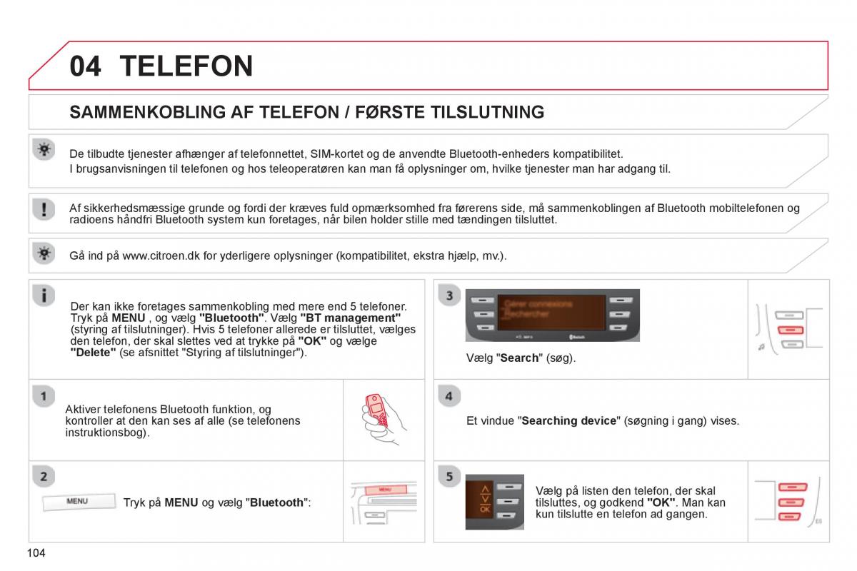 Citroen C1 I 1 Bilens instruktionsbog / page 106