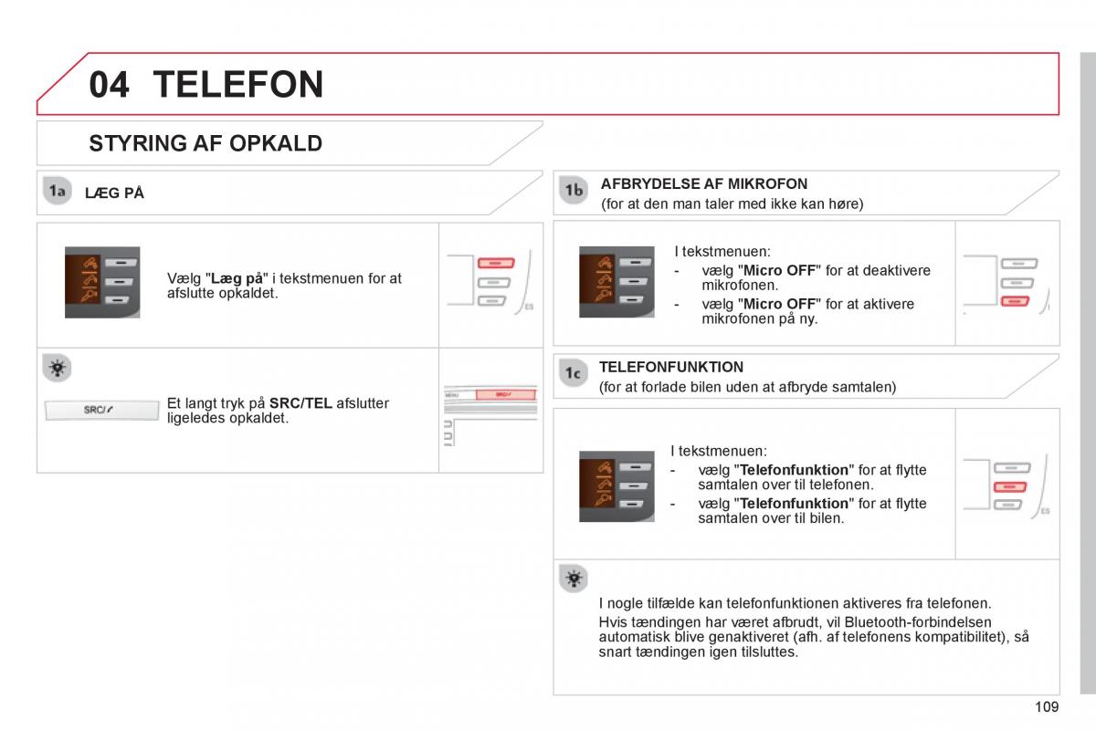 Citroen C1 I 1 Bilens instruktionsbog / page 111