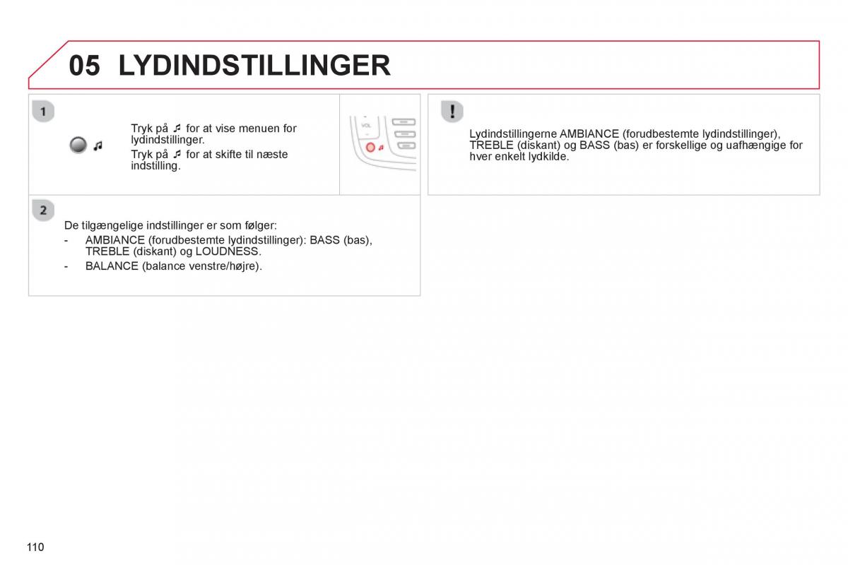 Citroen C1 I 1 Bilens instruktionsbog / page 112