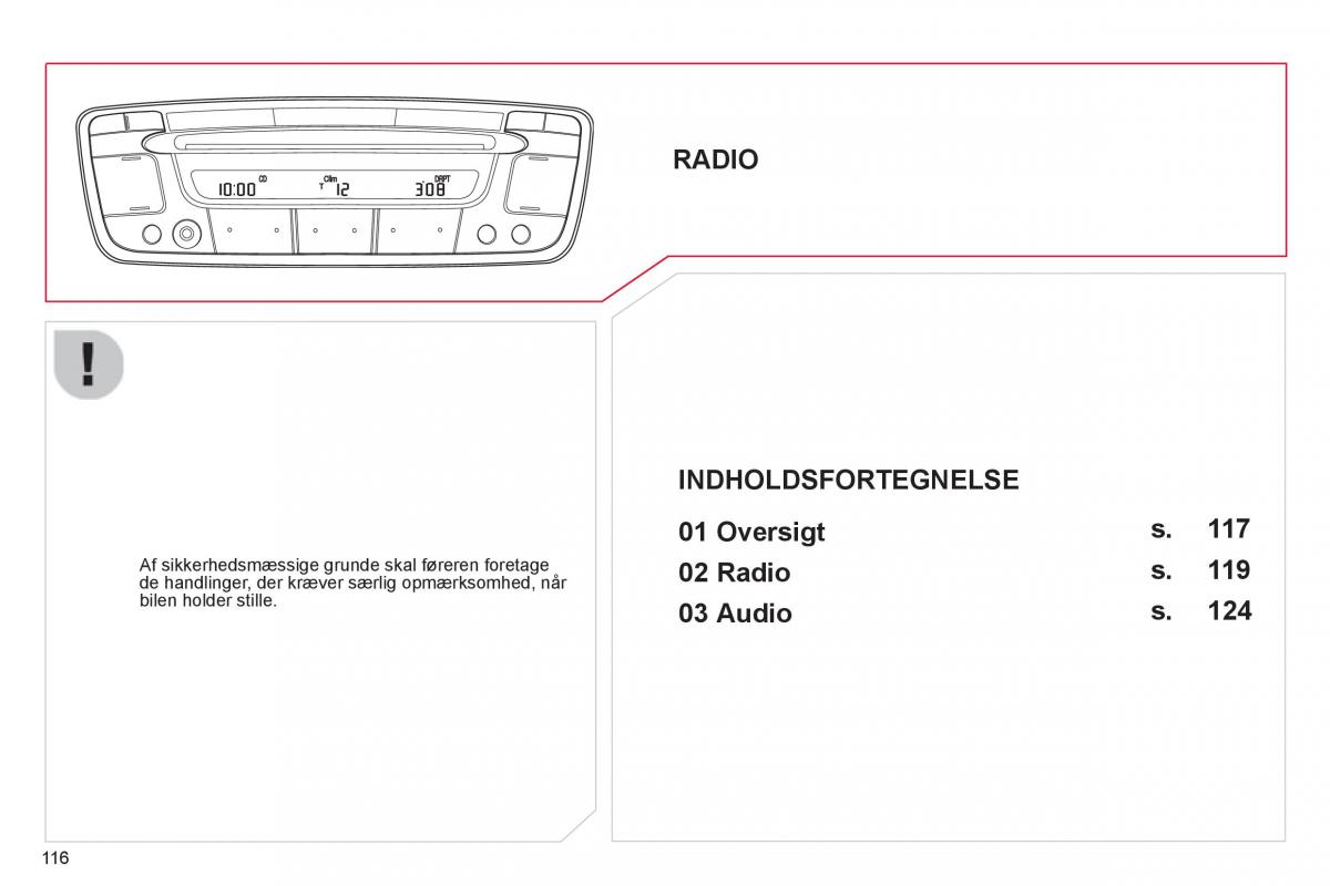 Citroen C1 I 1 Bilens instruktionsbog / page 118