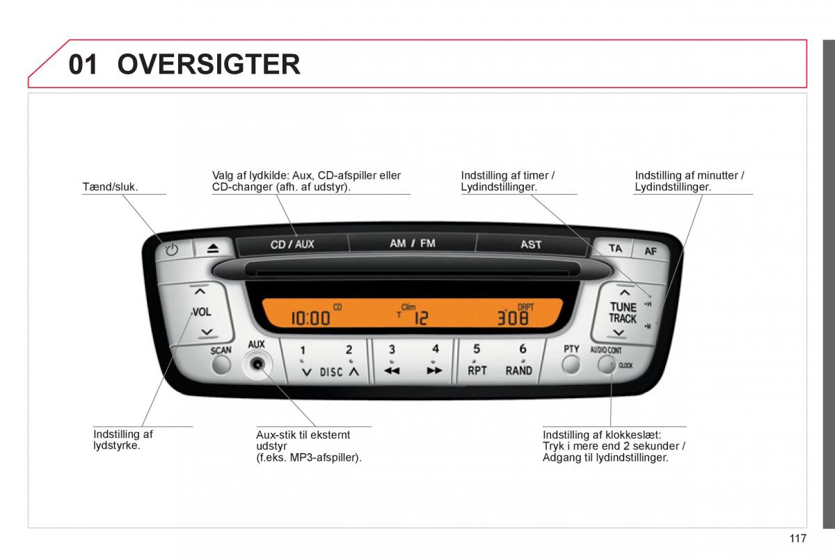 Citroen C1 I 1 Bilens instruktionsbog / page 119