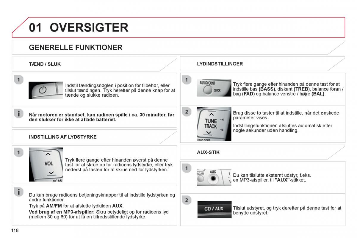 Citroen C1 I 1 Bilens instruktionsbog / page 120