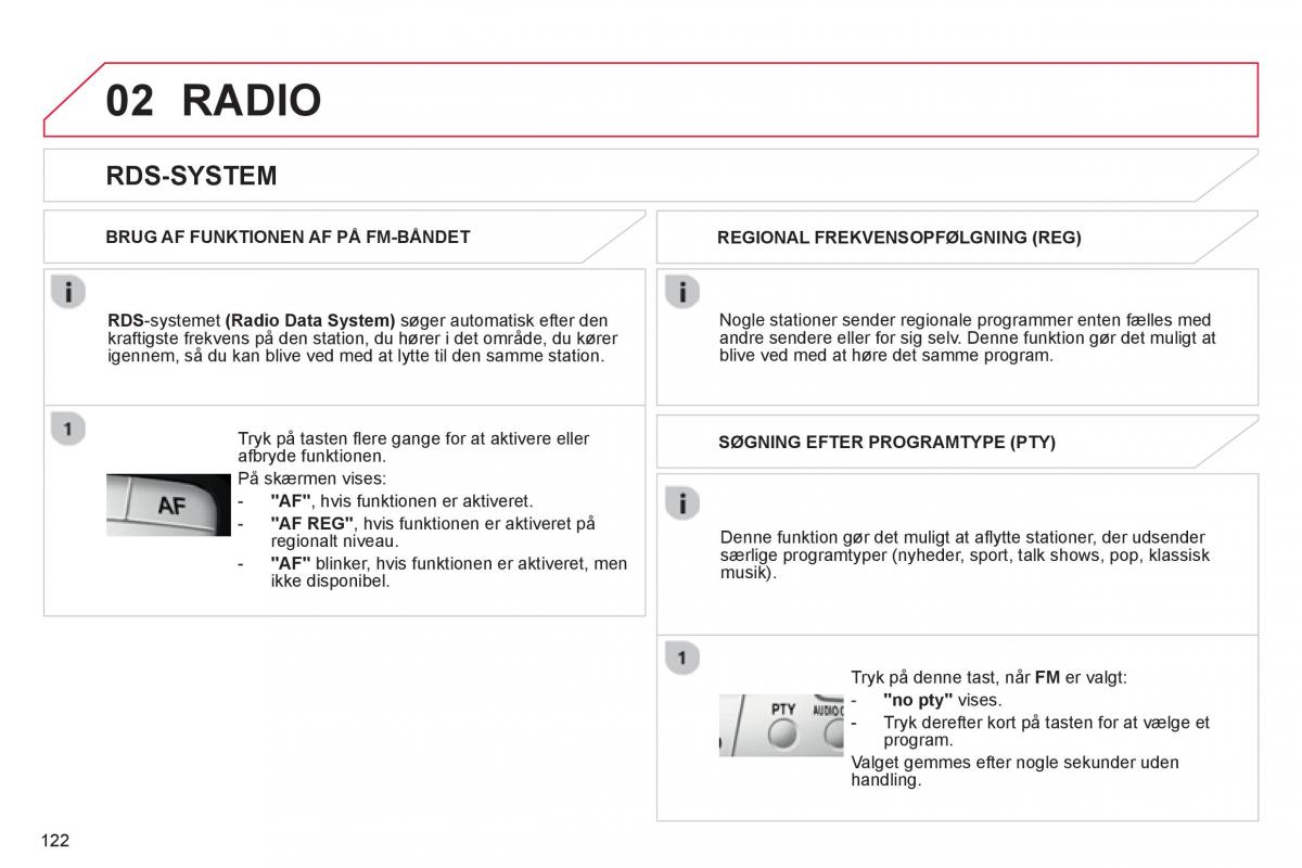 Citroen C1 I 1 Bilens instruktionsbog / page 124