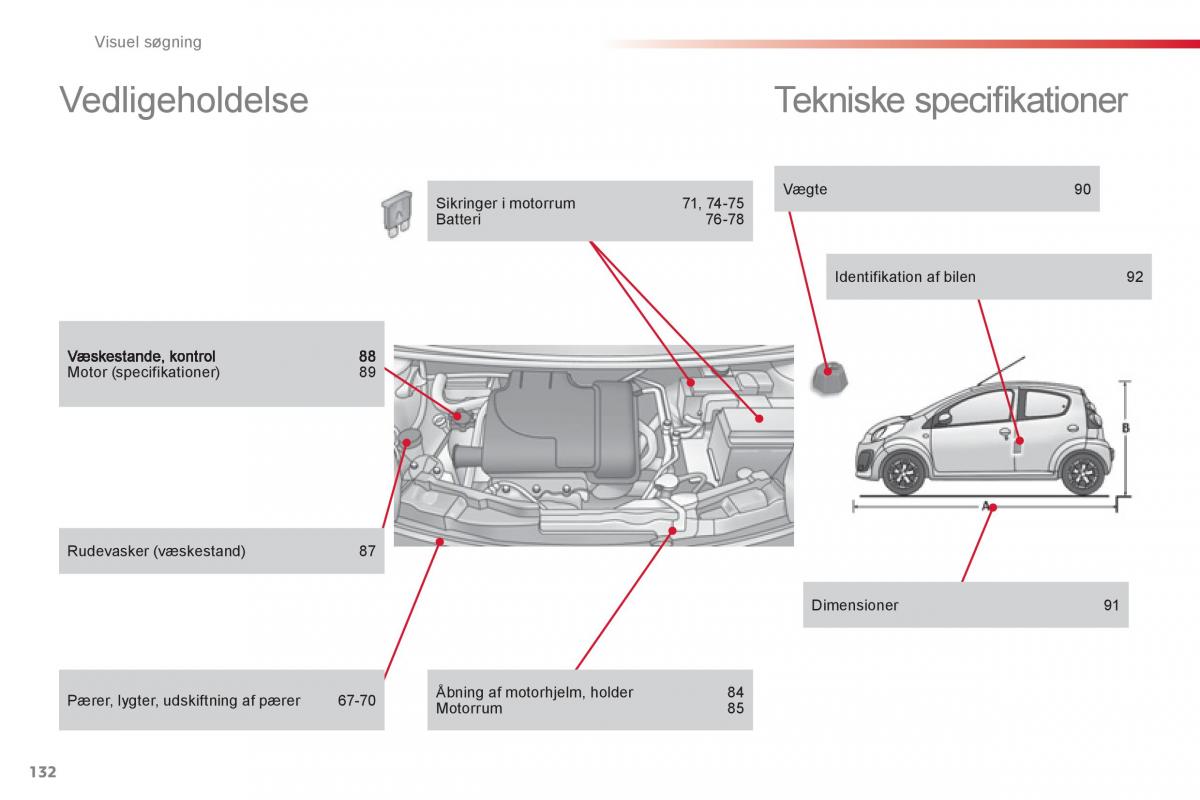 Citroen C1 I 1 Bilens instruktionsbog / page 134