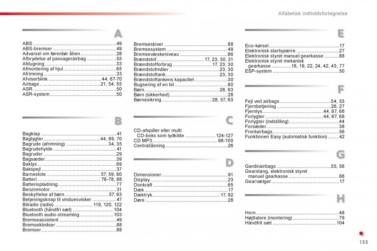 Citroen C1 I 1 Bilens instruktionsbog / page 135