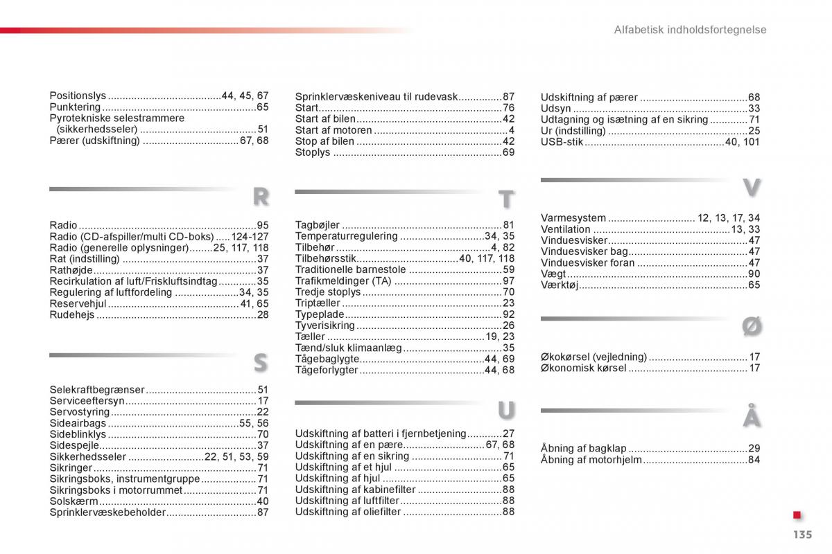 Citroen C1 I 1 Bilens instruktionsbog / page 137