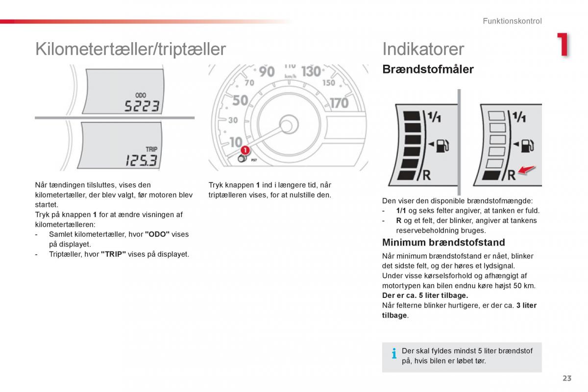 Citroen C1 I 1 Bilens instruktionsbog / page 25