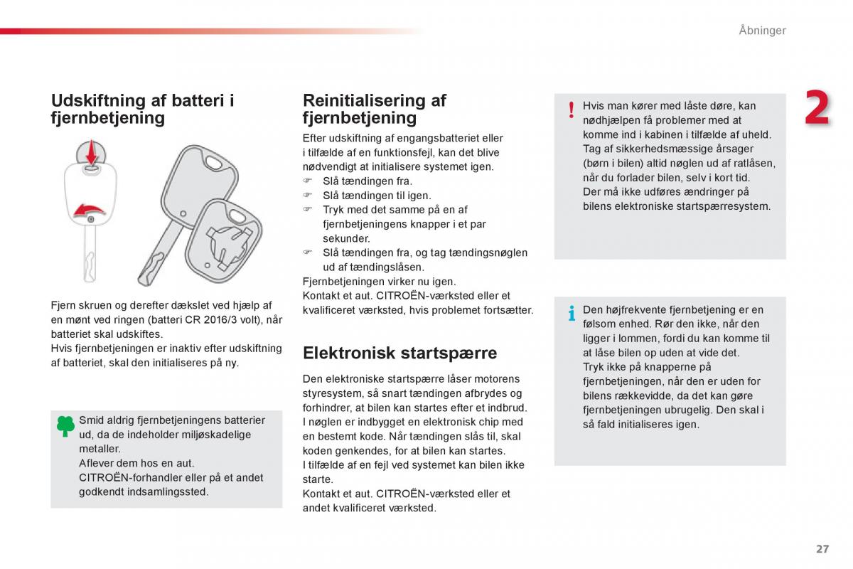 Citroen C1 I 1 Bilens instruktionsbog / page 29