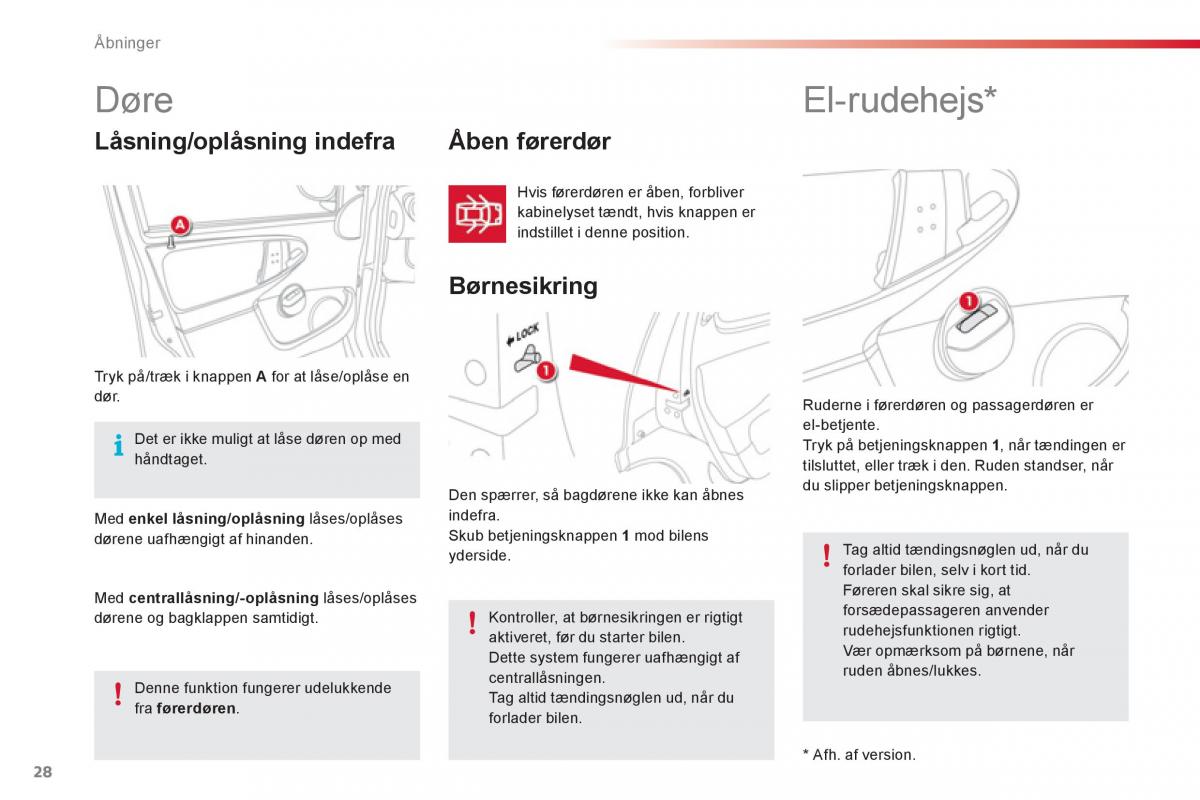 Citroen C1 I 1 Bilens instruktionsbog / page 30