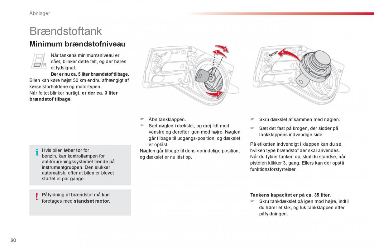 Citroen C1 I 1 Bilens instruktionsbog / page 32