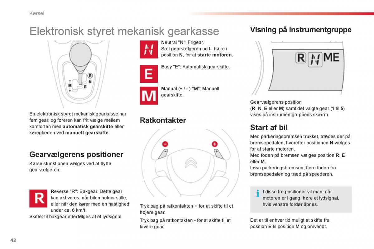 Citroen C1 I 1 Bilens instruktionsbog / page 44