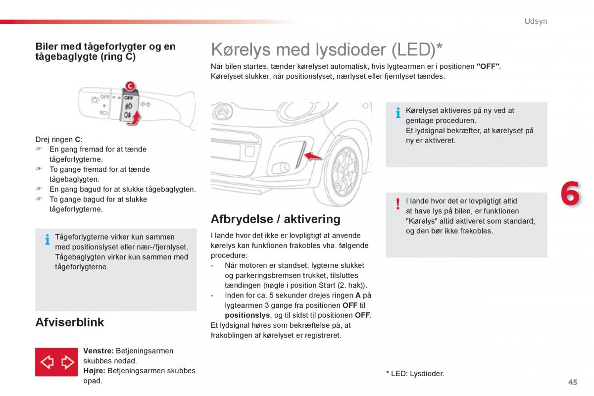 Citroen C1 I 1 Bilens instruktionsbog / page 47