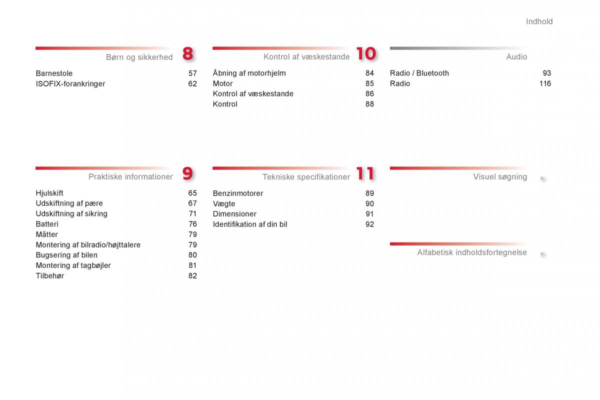 Citroen C1 I 1 Bilens instruktionsbog / page 5